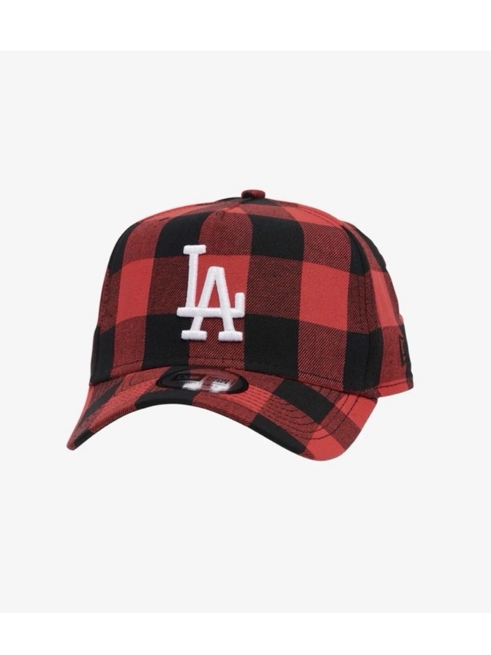 New Era Red & Black Plaid LA Baseball Cap